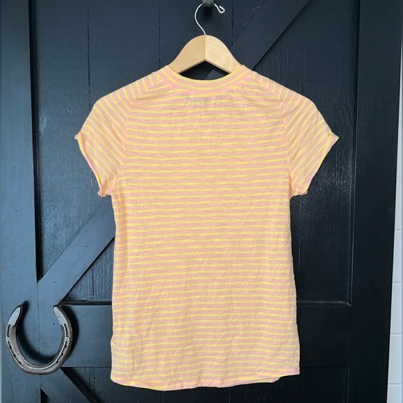 Free People WE THE FREE Night Sky Striped Boho T Shirt in Summer Rose Sz L - Picture 11 of 13